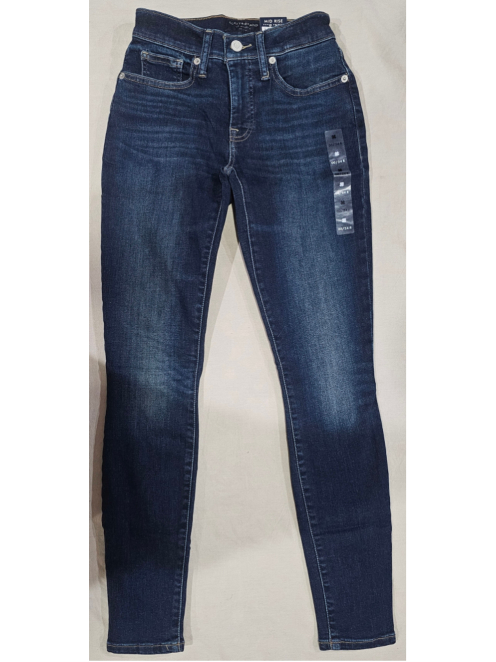 Women's Lucky Brand Mid Rise Super Skinny Jeans Size 00 Blue - Picture 1 of 6